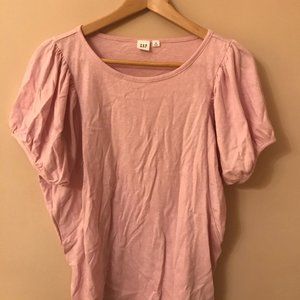 GAP Pink Blouse with Ruffled Sleeves